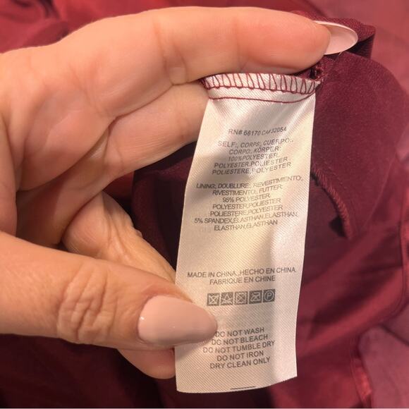 Anthropologie BHLDN Burgundy Brigitte Formal Gown Medium - Picture 9 of 10